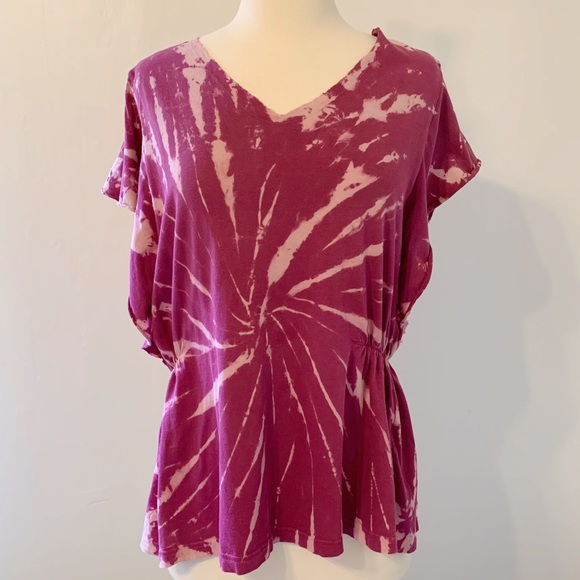 EARTHBOUND Tops - EARTHBOUND Purple Tie‎ Dye Batwing Shirt Medium